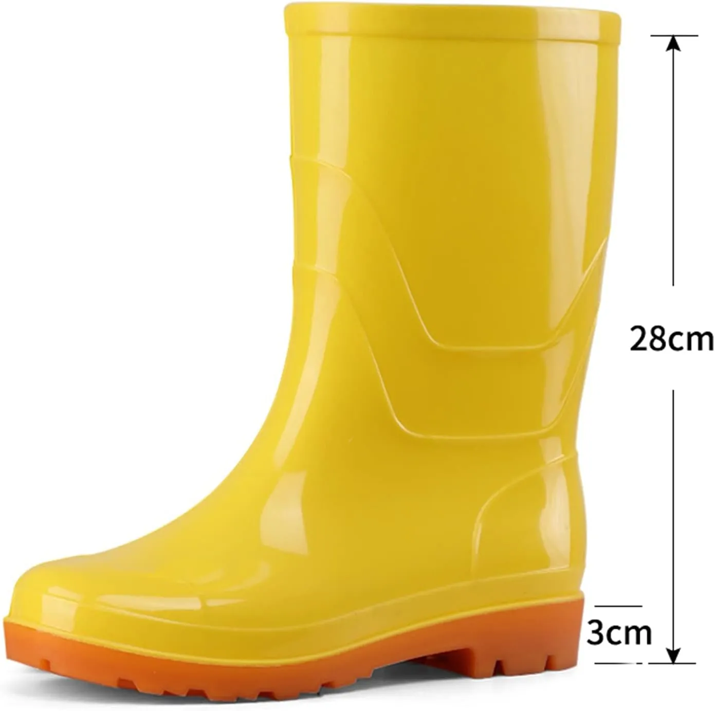 AMDBEL Rain Boots For Women, Women's Mid Calf Rain Boots Waterproof Garden Rain Shoes Anti-Slipping Rainboots for Ladies