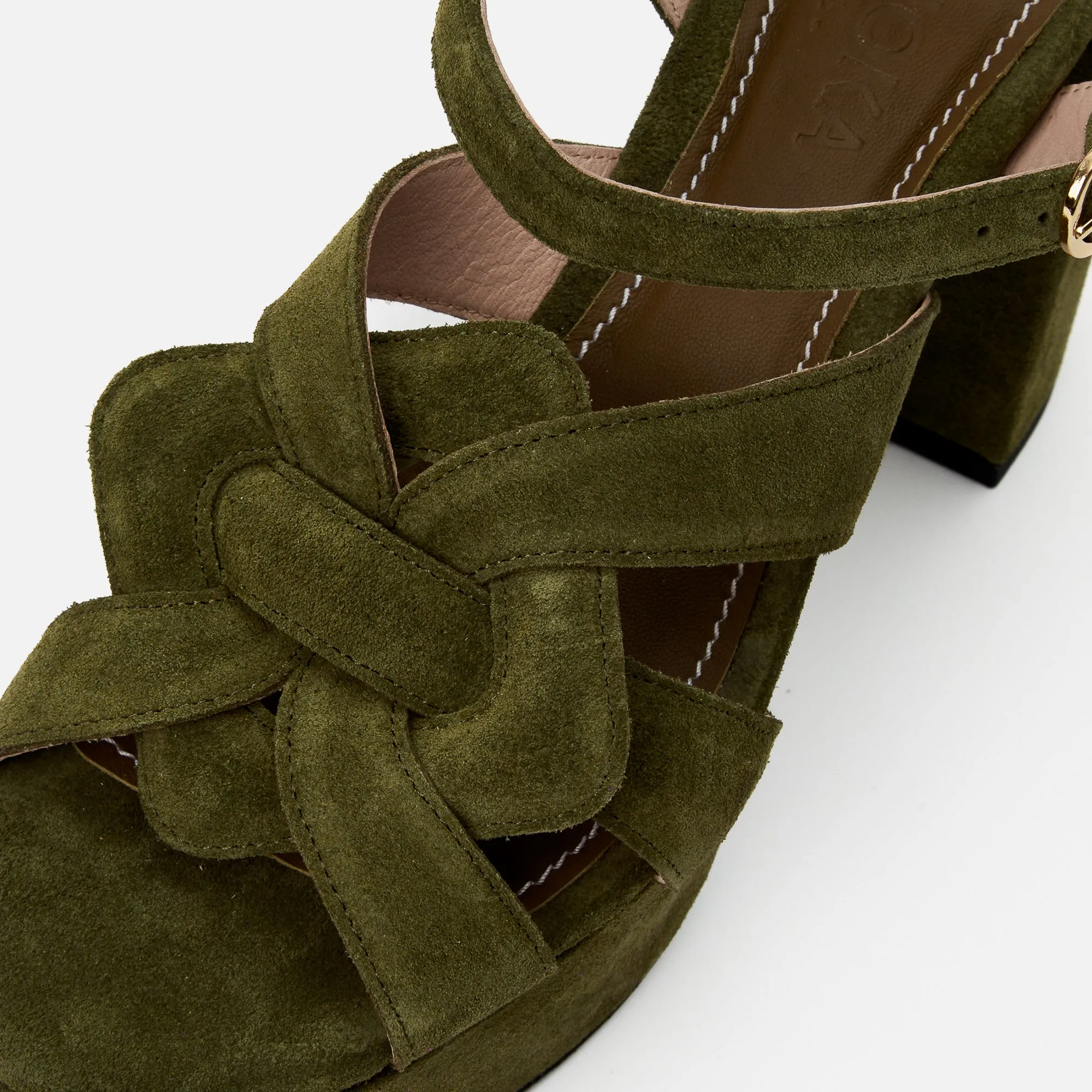 ANNA platform sandal - Kaki