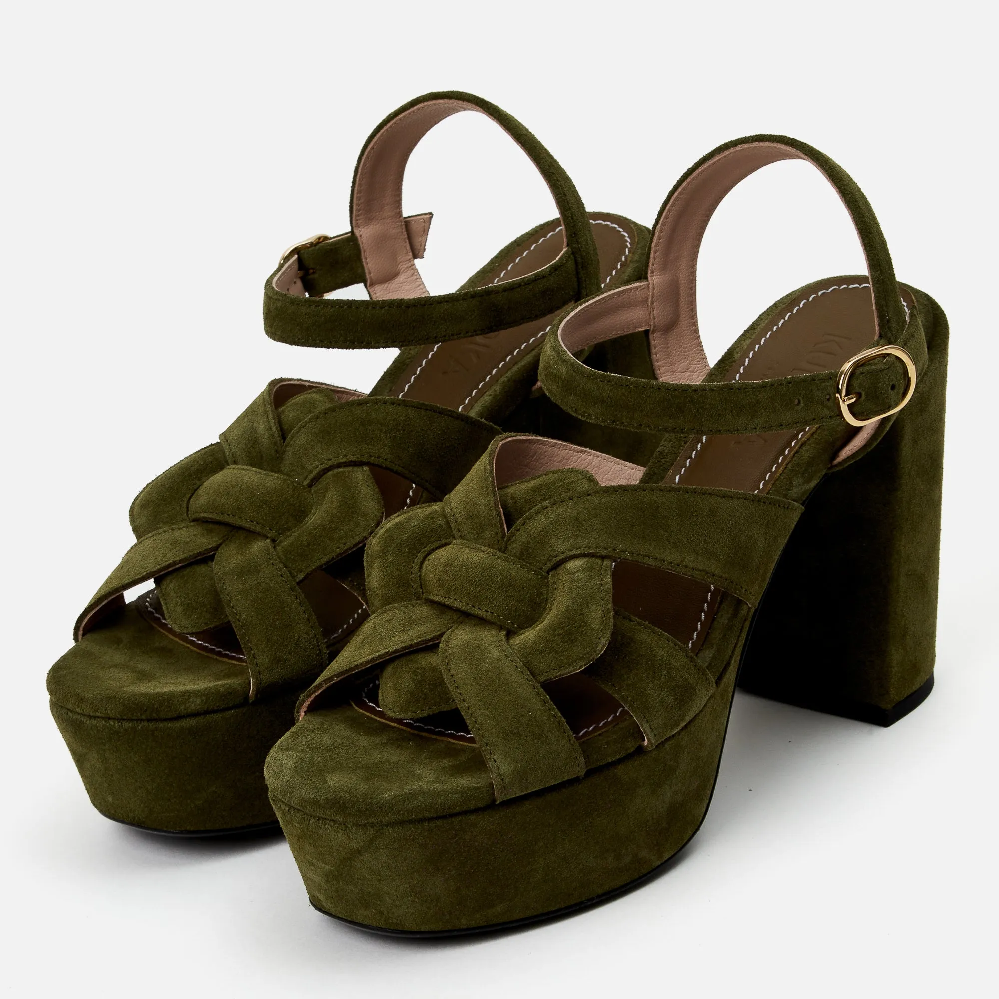 ANNA platform sandal - Kaki