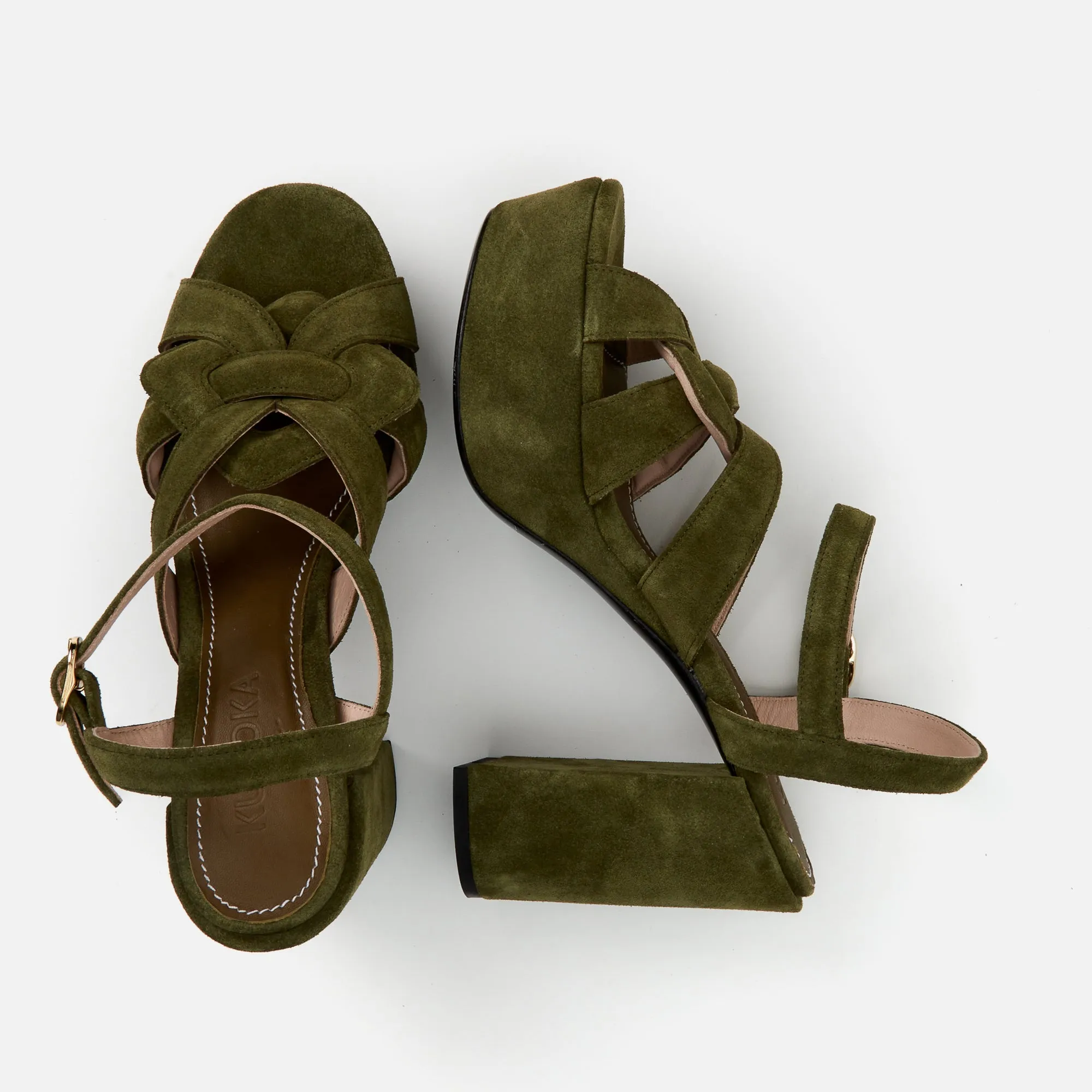 ANNA platform sandal - Kaki