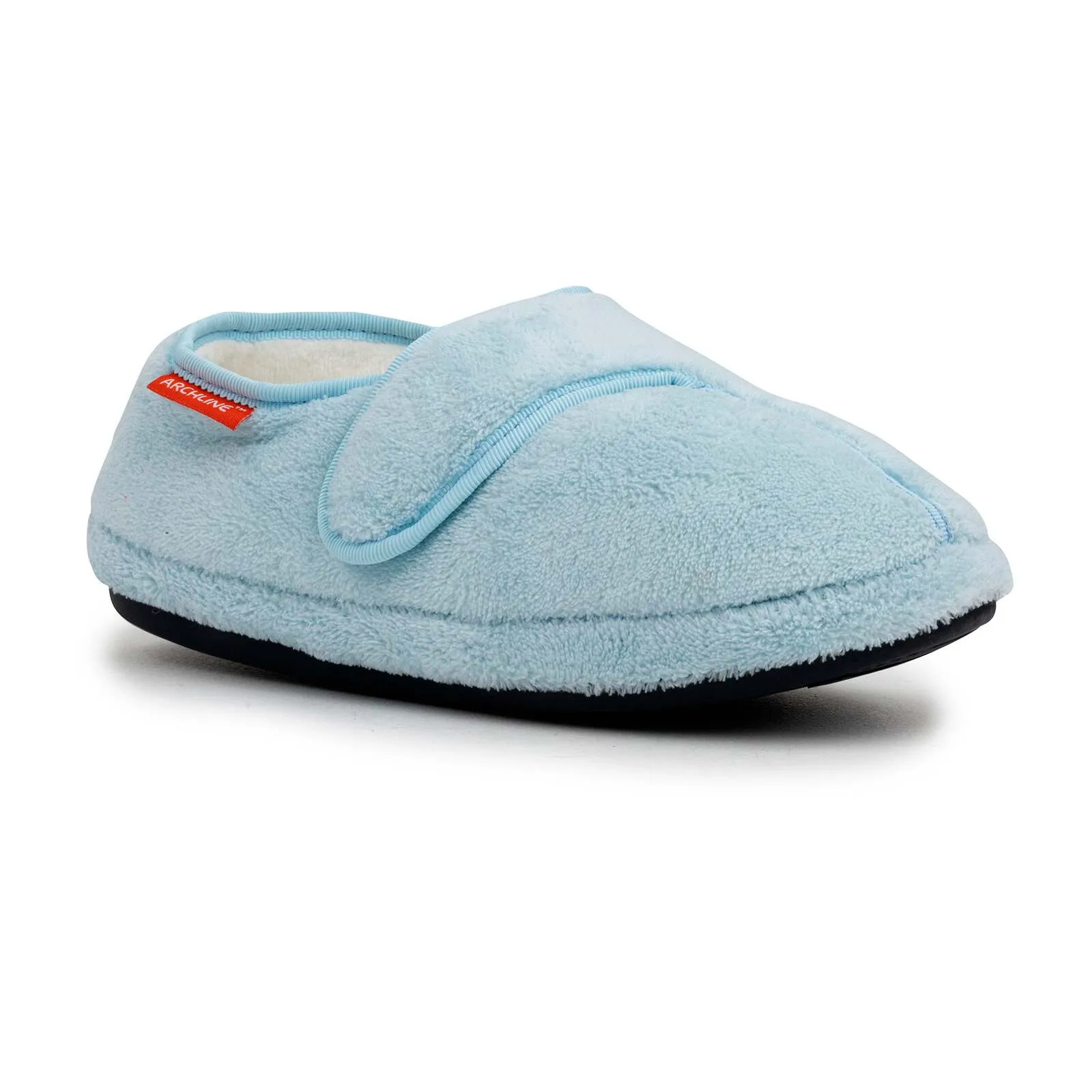 ARCHLINE Orthotic Plus Slippers Closed Scuffs Pain Relief Moccasins - Baby Blue - EU 38