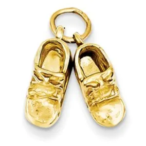 Baby Shoes Charm in 14k Gold