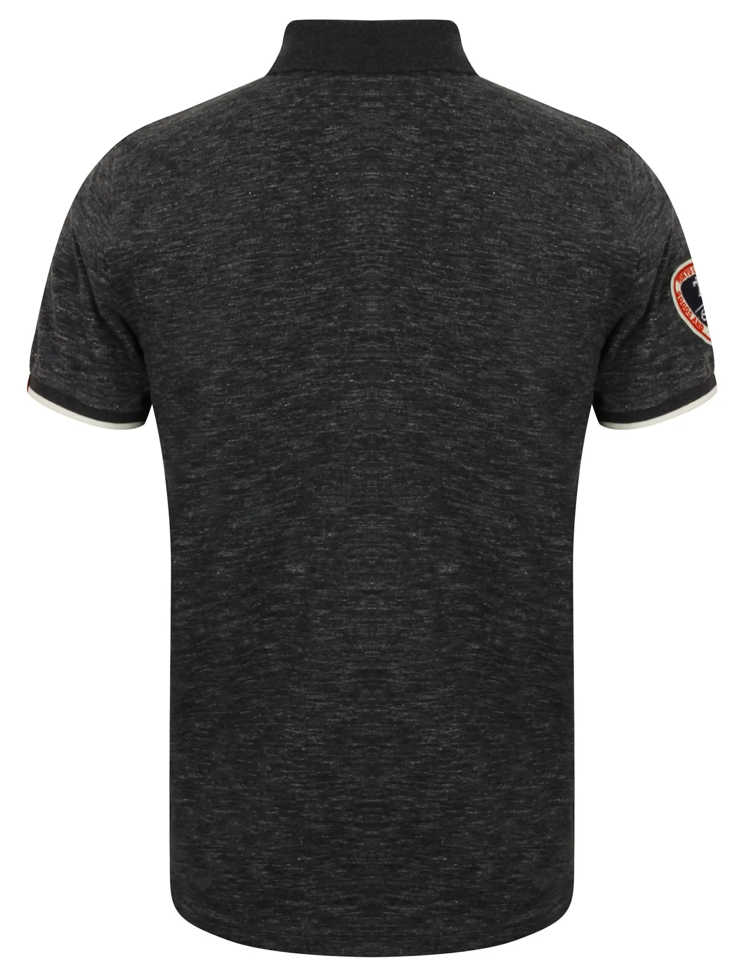 Beauworth Jersey Polo Shirt in Charcoal / Ivory - Tokyo Laundry