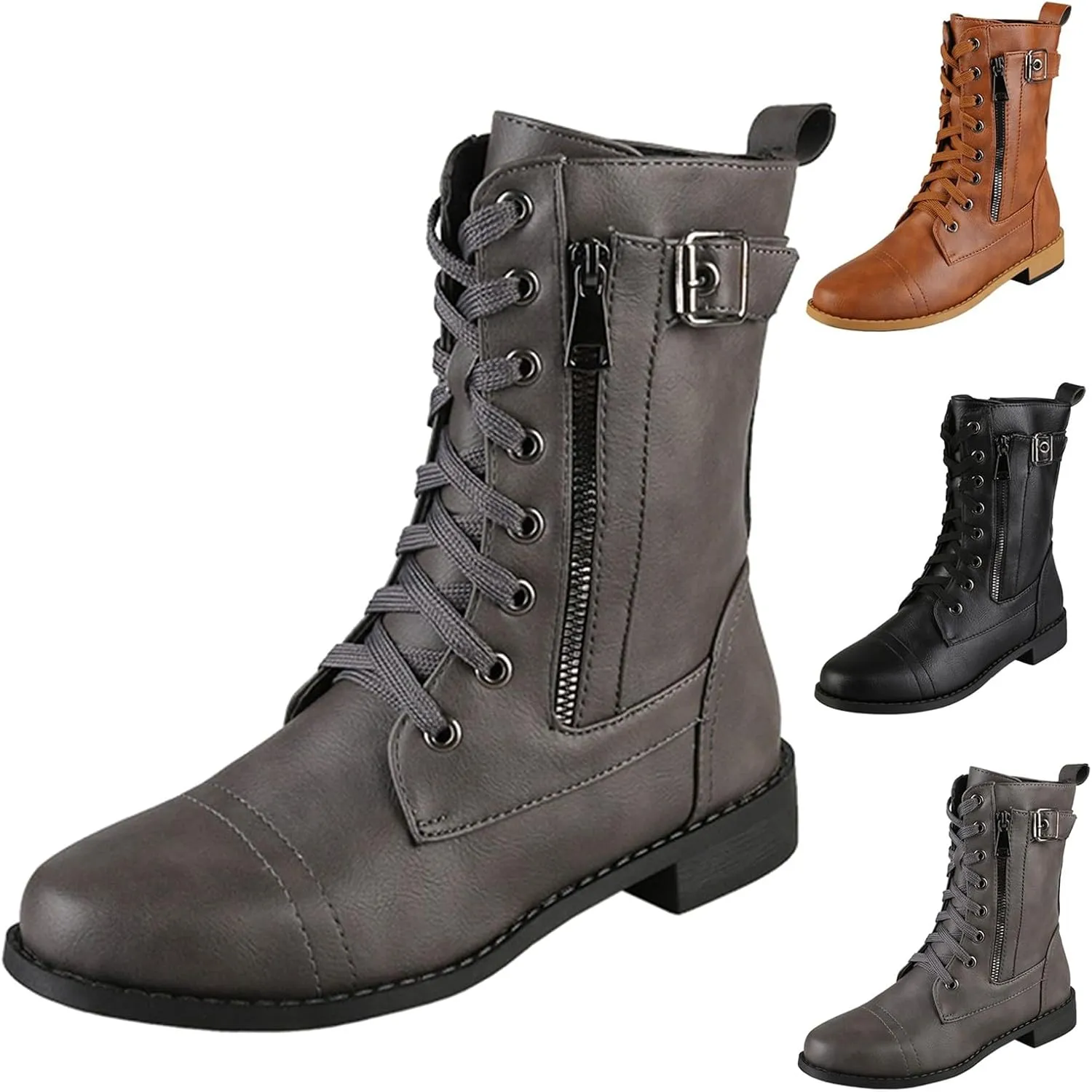 Booties for Women Ankle Fall Booties for Women Western Booties Women Ankle Boots Womens Bootie with Heel Keep Warm Flat Bottom Low Heel Comfortable Pointed Toe