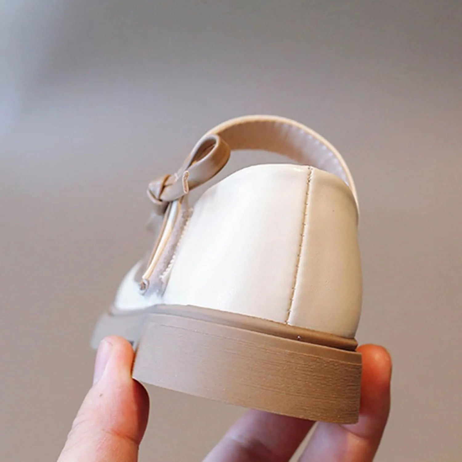 Bow Rubber Soft Sole Sandals For Girls Kids Summer ow Heel Dress Shoes Toddler Baptism Christening Cute Shoes Casual