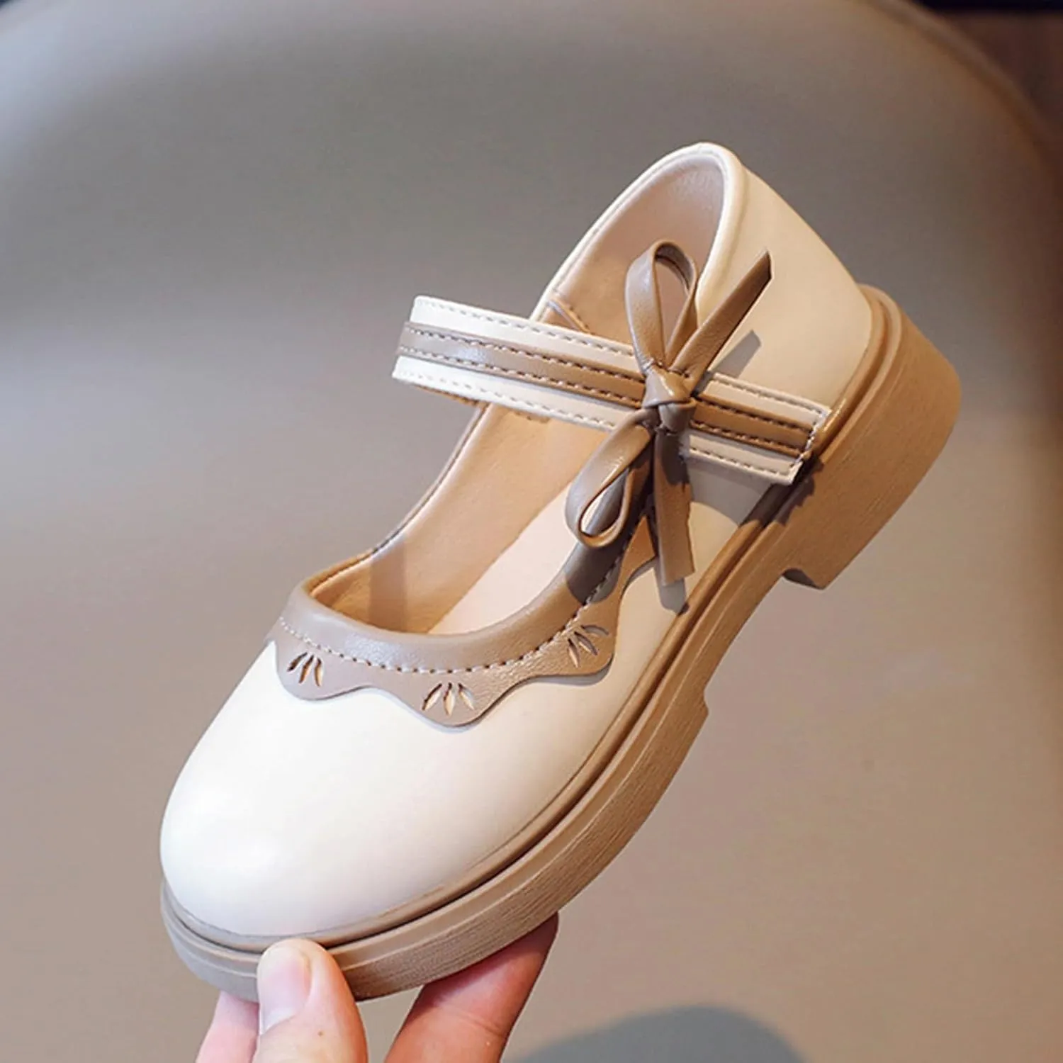 Bow Rubber Soft Sole Sandals For Girls Kids Summer ow Heel Dress Shoes Toddler Baptism Christening Cute Shoes Casual