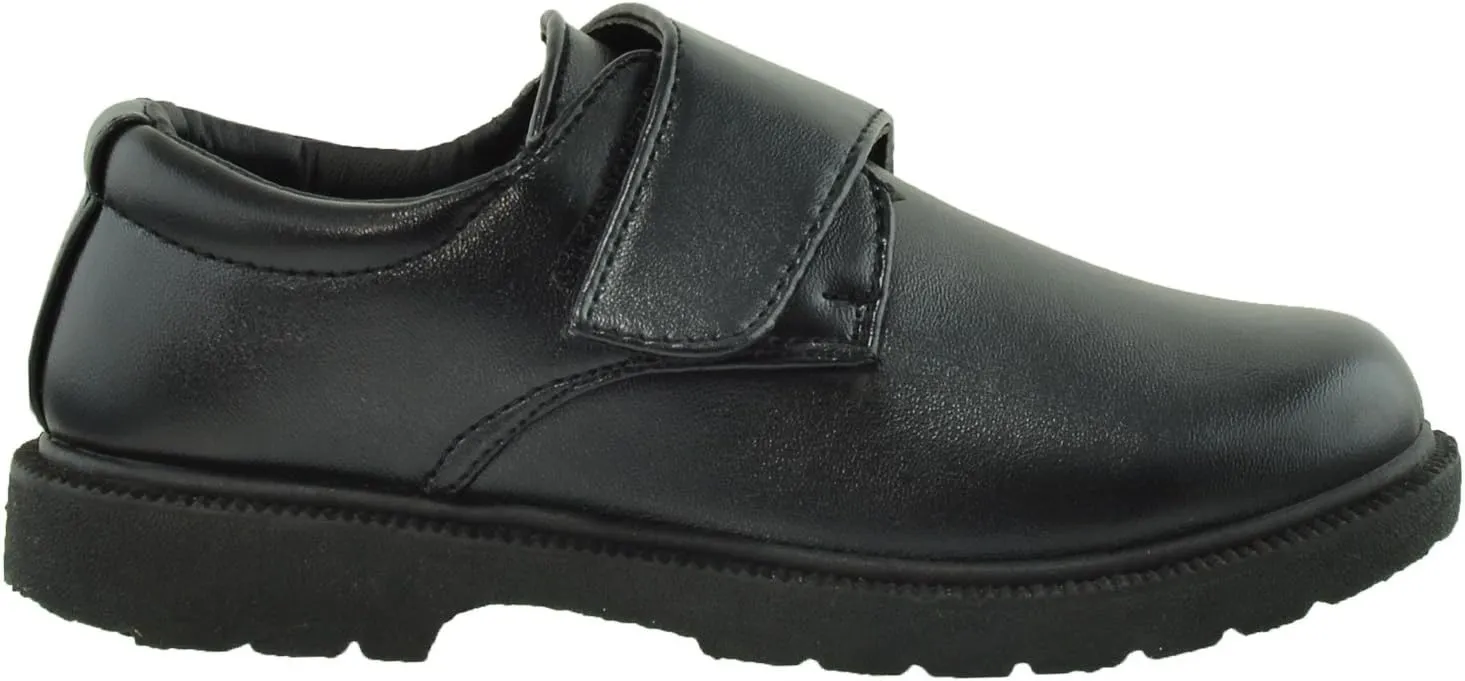 Boys Kids Casual Flats Monk Strap Closed Toe Shoes Black