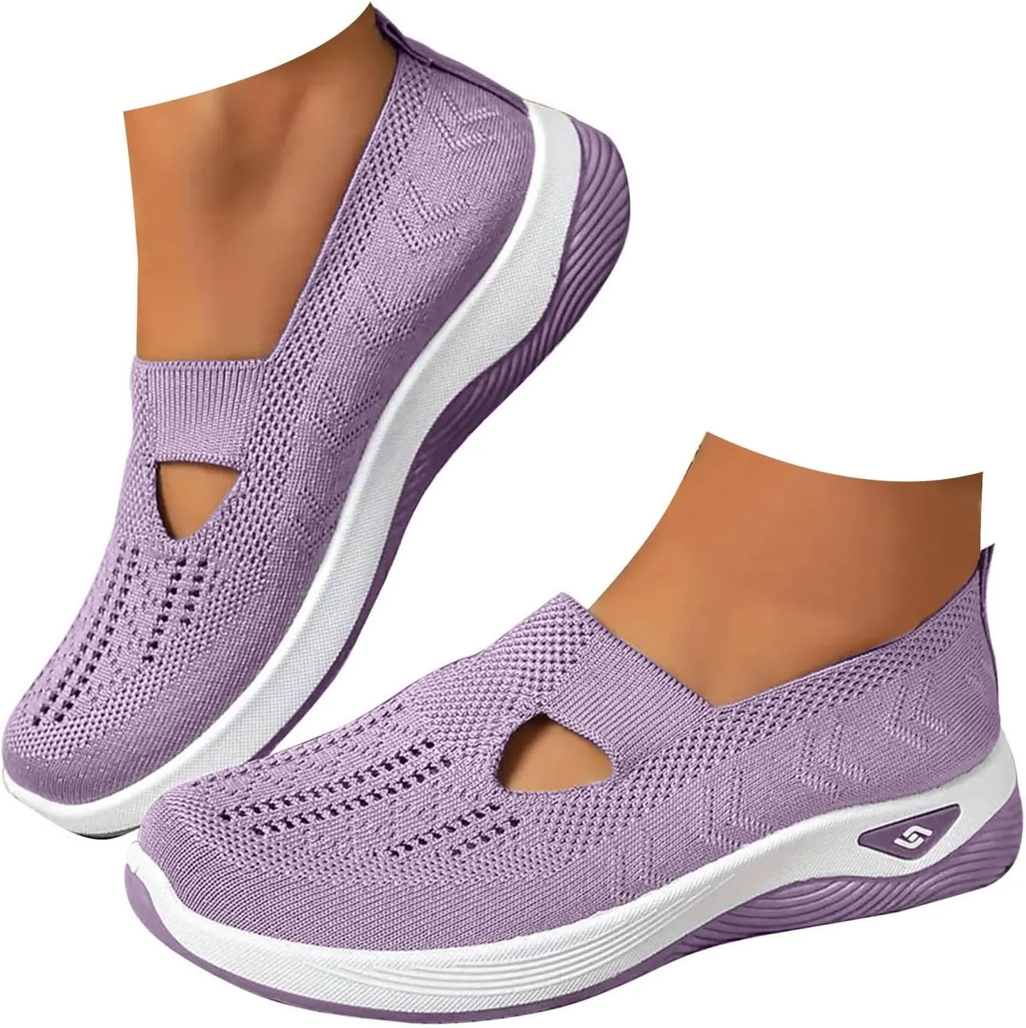 Cathalem Orthopedic Shoes for Women, 2024 New Women's Woven Breathable Soft Sole Shoes Women Diabetes Foam Shoes