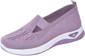 Cathalem Orthopedic Shoes for Women, 2024 New Women's Woven Breathable Soft Sole Shoes Women Diabetes Foam Shoes