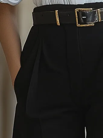 Classic And Versatile Black Bermuda Shorts