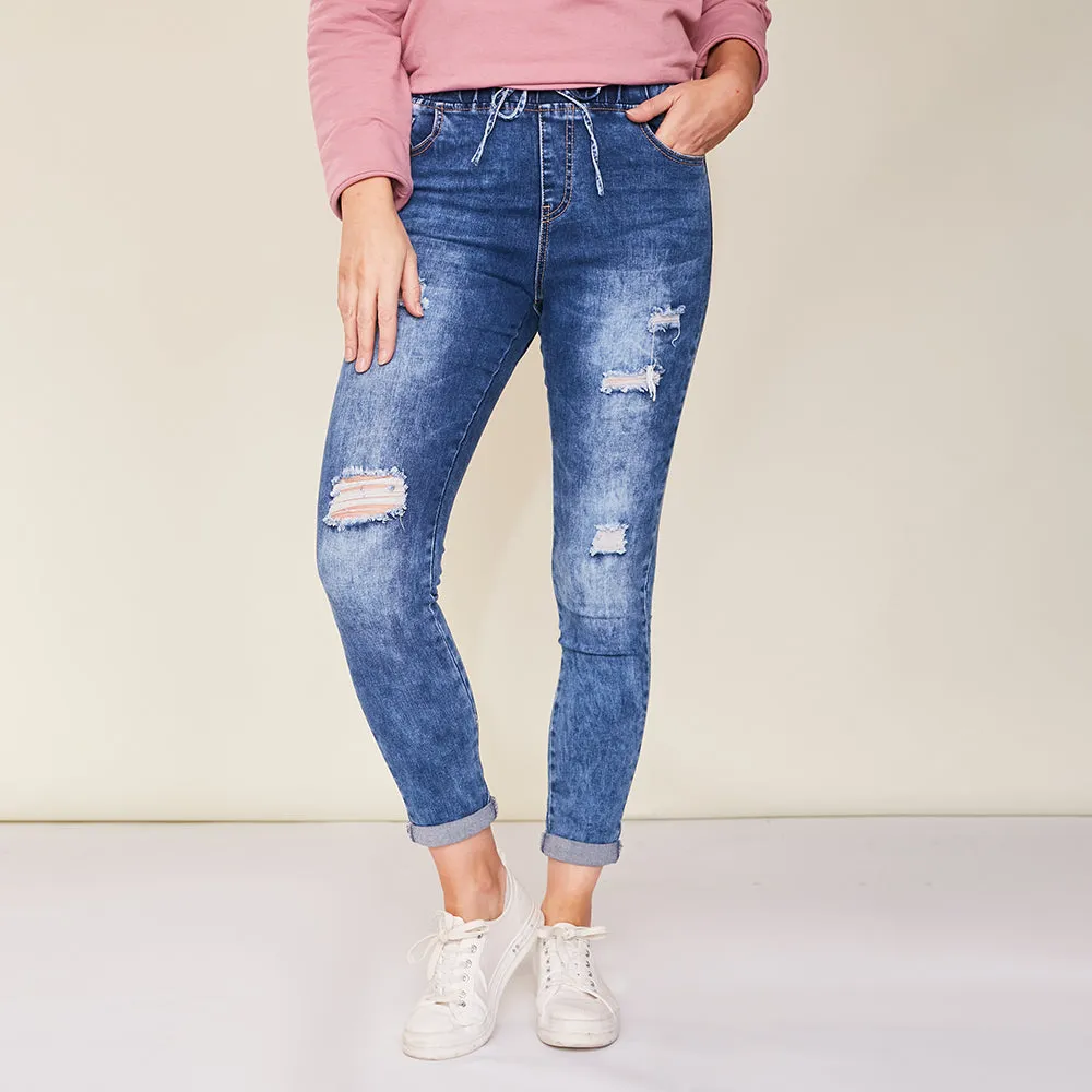 Dana Vintage Jeggings (Blue)