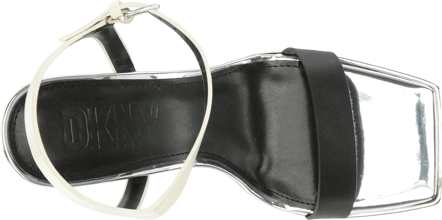 DKNY Women's Maiden Ankle-Strap Sandals  Color Black/Cream Size 5.5M