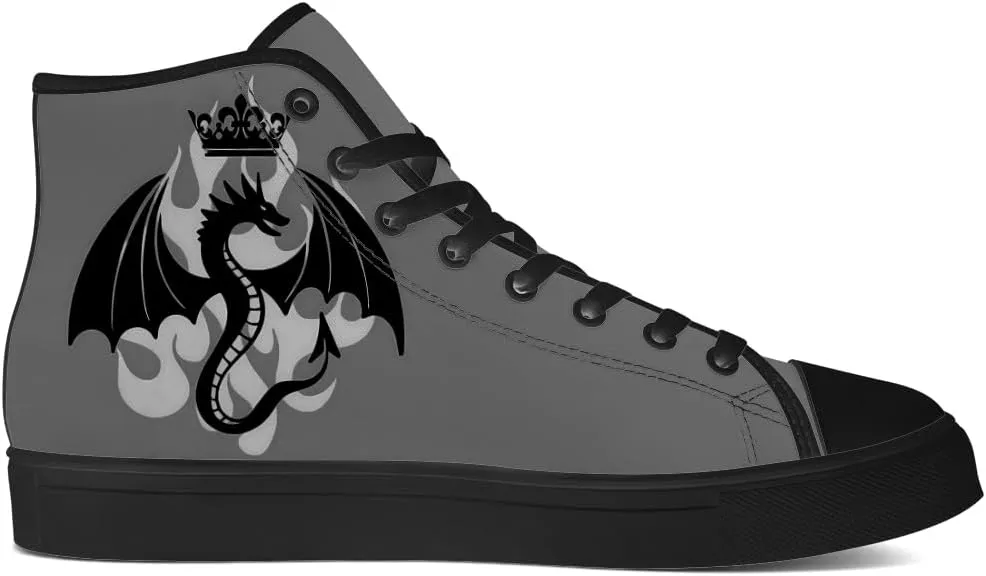 Dragon High Top Canvas Shoes for Men Women High Top Sneakers Lace Up Casual Shoes Gifts for Mama Papa
