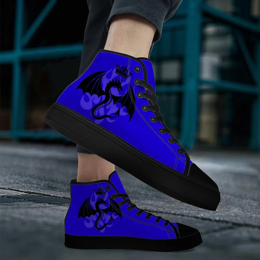Dragon High Top Canvas Shoes for Men Women High Top Sneakers Lace Up Casual Shoes Gifts for Mama Papa