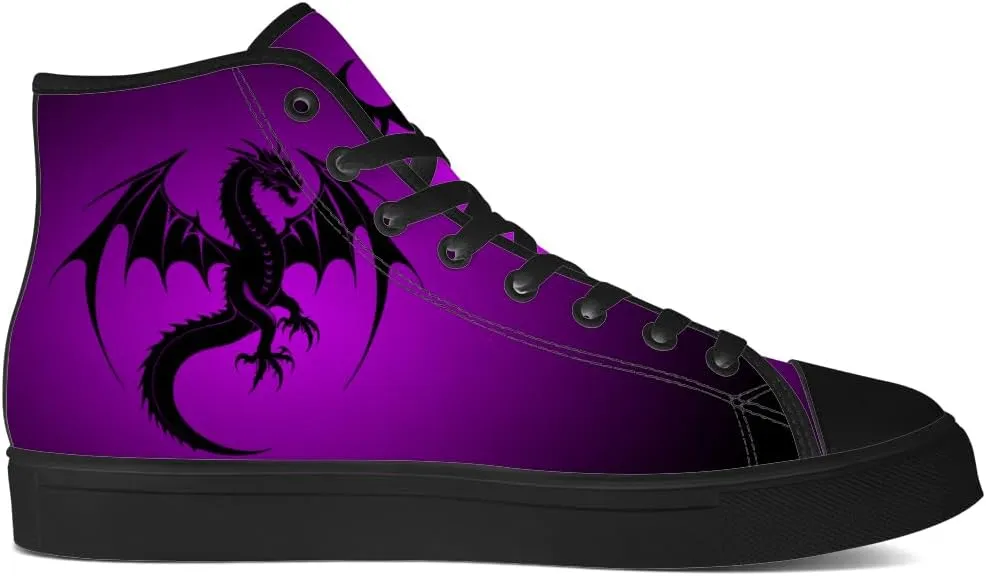 Dragon High Top Canvas Shoes for Men Women High Top Sneakers Lace Up Casual Shoes Gifts for Mama Papa