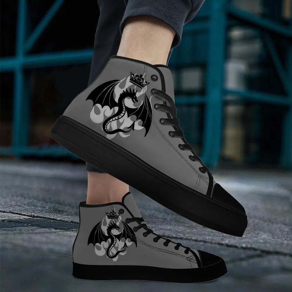 Dragon High Top Canvas Shoes for Men Women High Top Sneakers Lace Up Casual Shoes Gifts for Mama Papa
