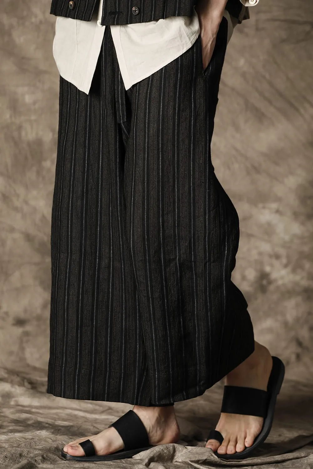 Drawstring Baggy Cropped trousers