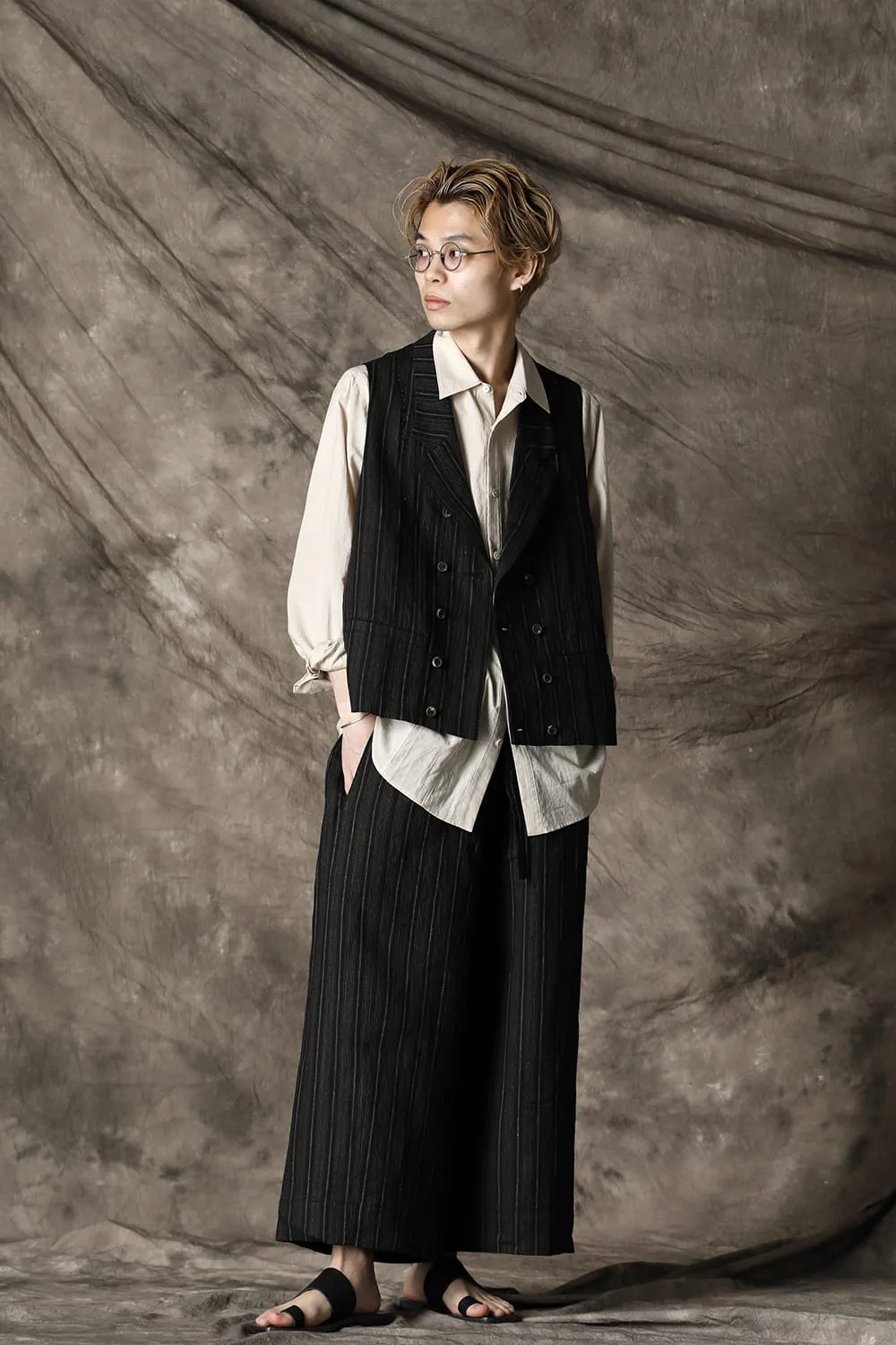 Drawstring Baggy Cropped trousers