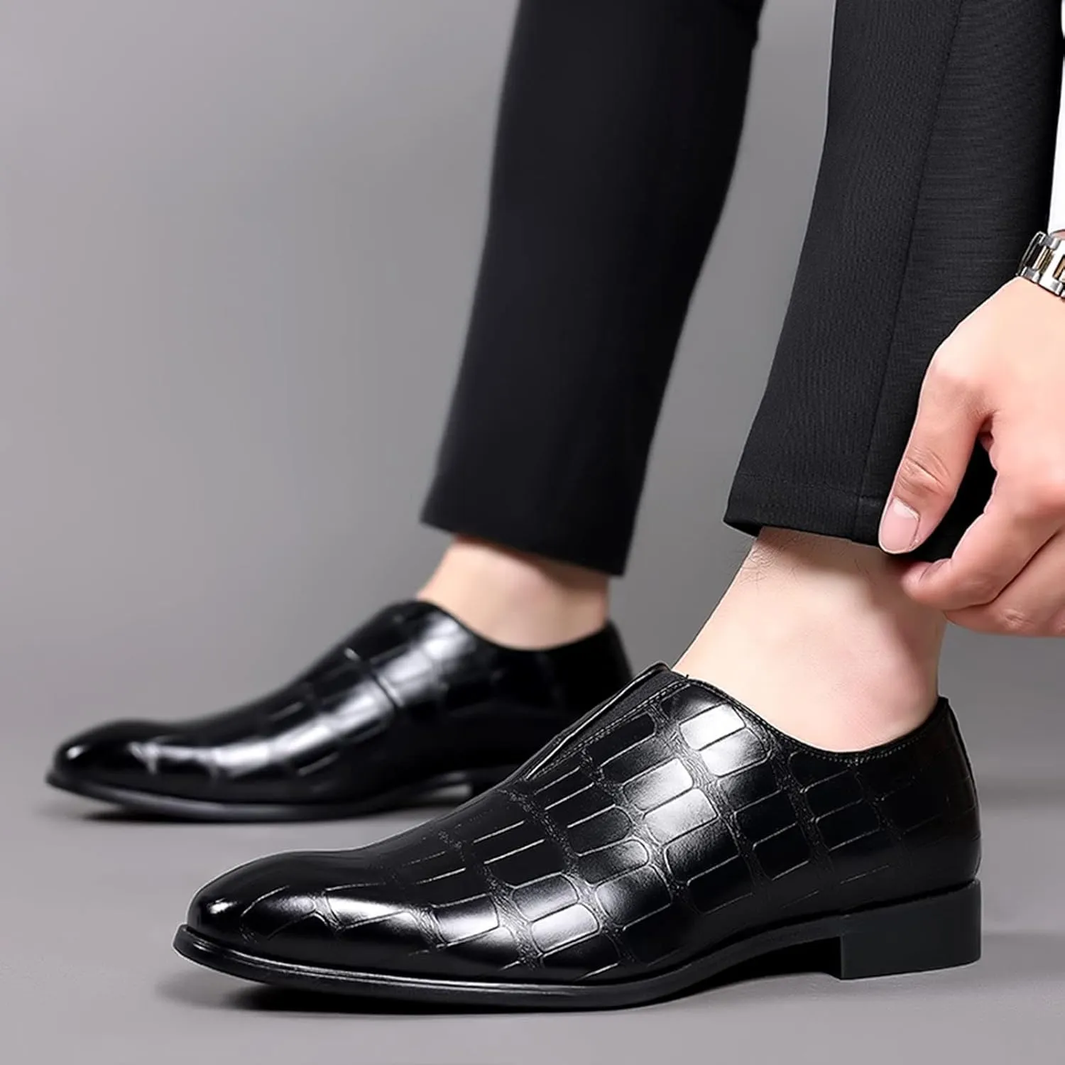 Dress Shoes for Men Comfortable Premium Leather Leisure Working Driving Party Dress Shoes for Male