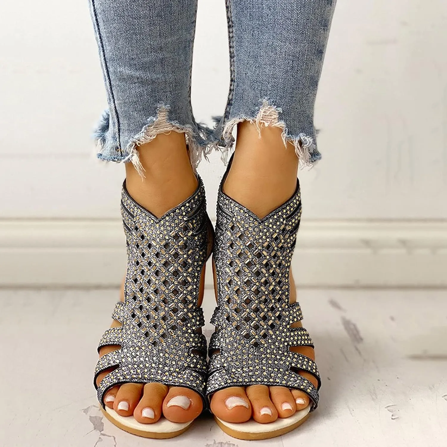 Eduavar Orthopedic Sandals for Women, Womens Sandals Comfortable Sandals Slippers Open Toe Wedge Sandals with Arch Support
