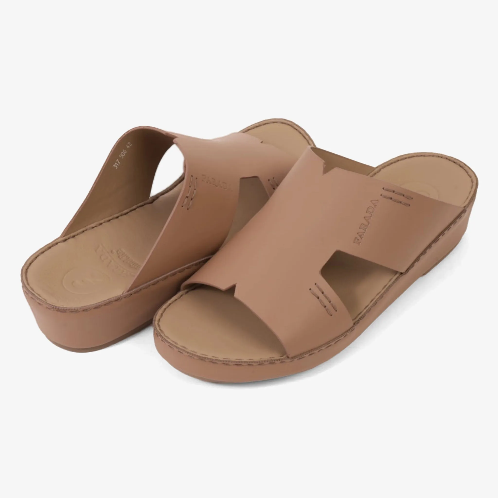 FARADA CLASSIC MENS BLACK LEATHER SANDALS CUMINO