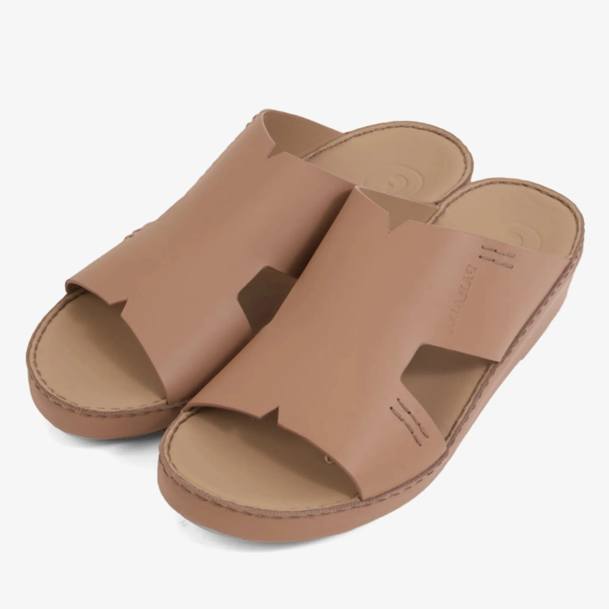 FARADA CLASSIC MENS BLACK LEATHER SANDALS CUMINO