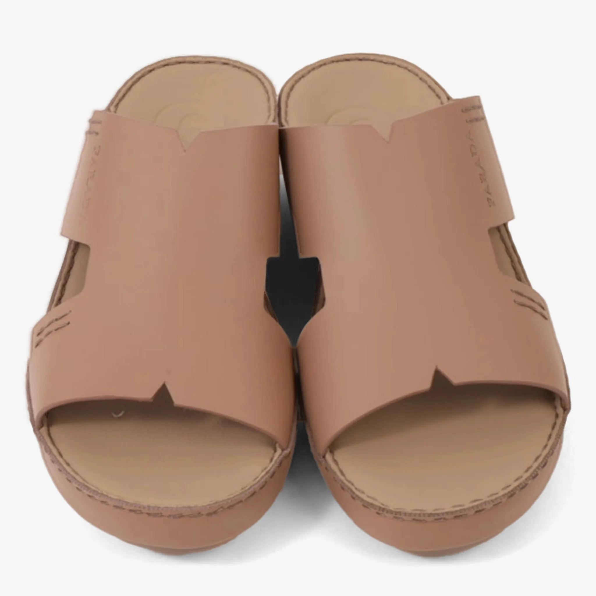 FARADA CLASSIC MENS BLACK LEATHER SANDALS CUMINO