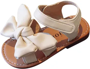 Girls Dress Shoes Girls Sandals Children Bow Princess Shoes Soft Sole Baby Beach Closed Toe Princess Costume Summer Dress