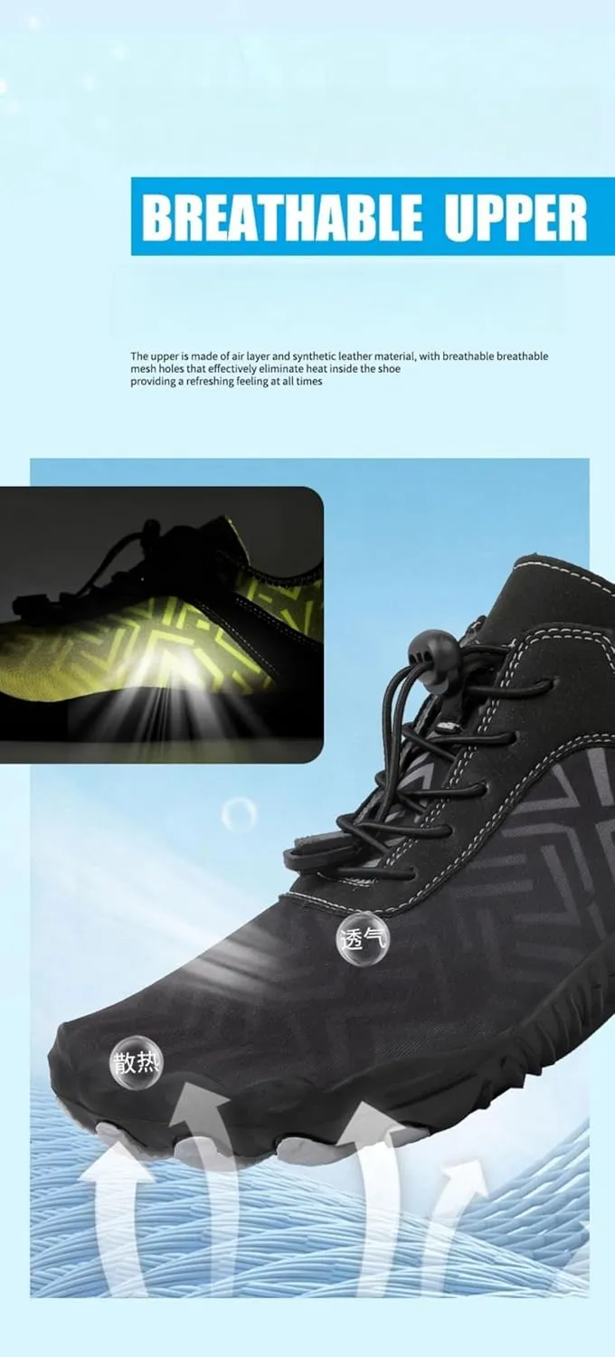 Hike Barefoot Shoes for Men Pro Footwear Barefoot Shoes Mens Comfortable Wide Toe Box Waterproof Trail Running Shoes Healthy & Non-Slip Barefoot Shoes