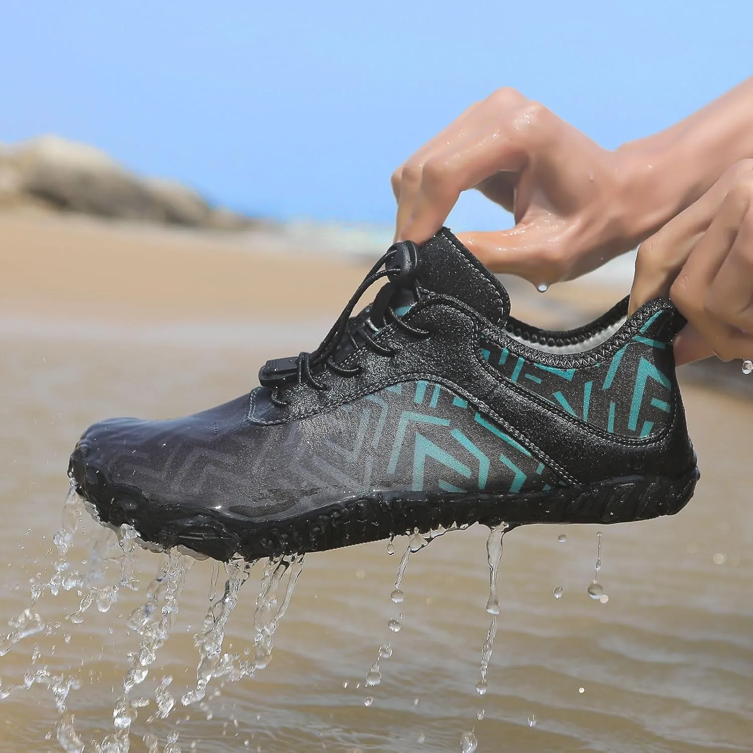 Hike Barefoot Shoes for Men Pro Footwear Barefoot Shoes Mens Comfortable Wide Toe Box Waterproof Trail Running Shoes Healthy & Non-Slip Barefoot Shoes