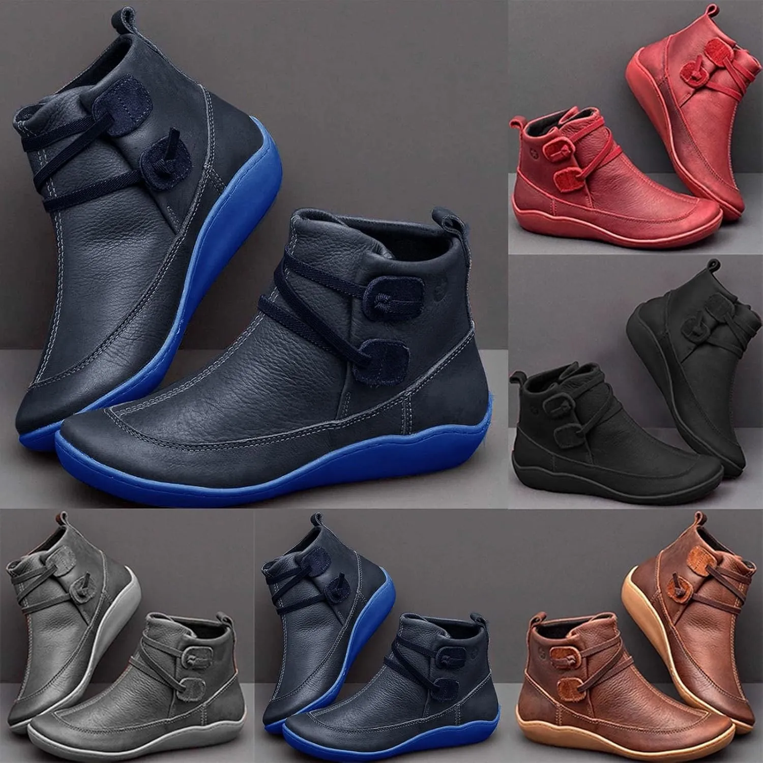 Hiking Boots Women Ankle Black Ankle Booties for Women Lace Up Ankle Boots Shoes for Women Lightweight Cute Round Toe Round Toe Suede Stacked Heel