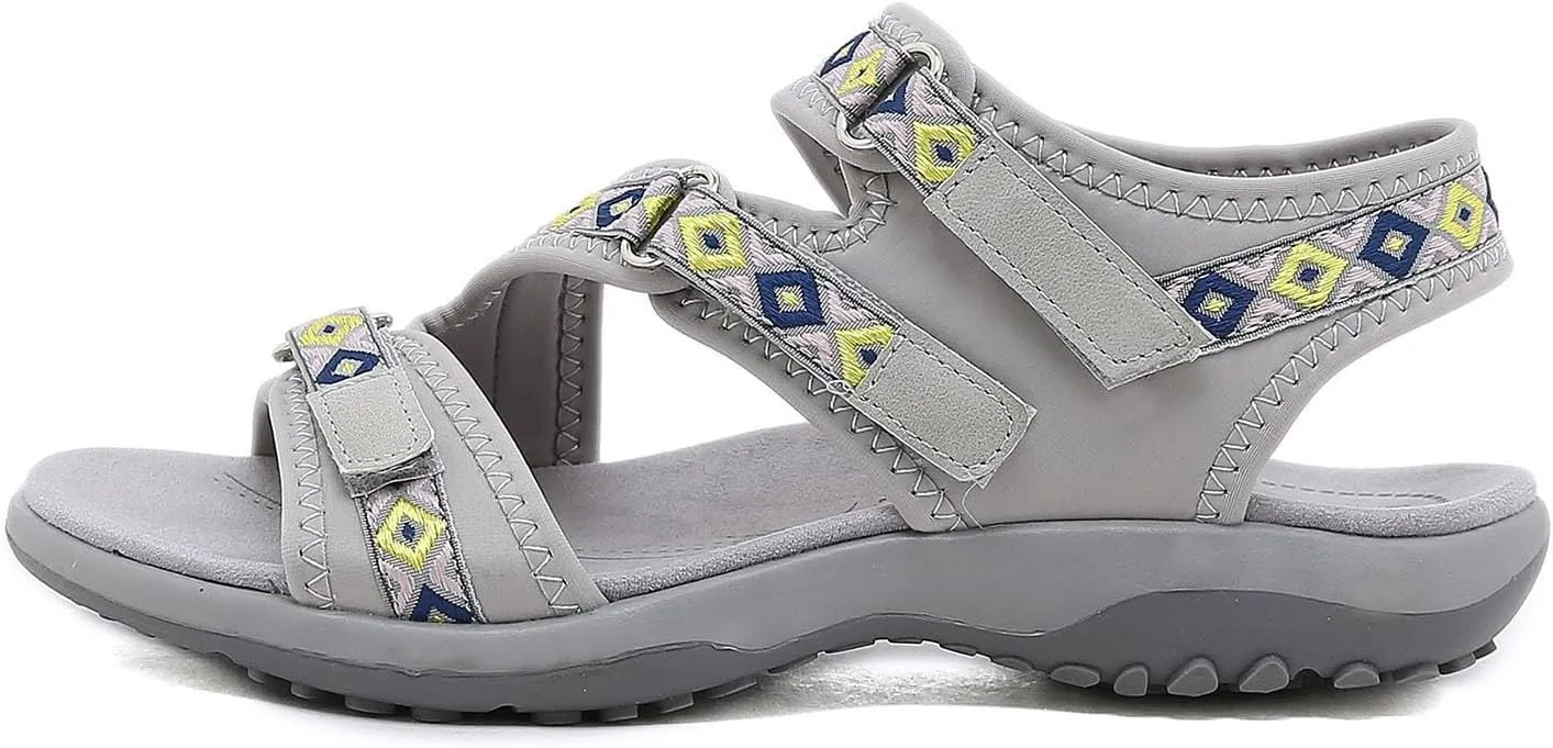 Hiking Sandals Women Waterproof Womens Sandals Comfortable Quick-Drying Casual Sport Sandal Walking Hiking Water Sandals with Arch Support