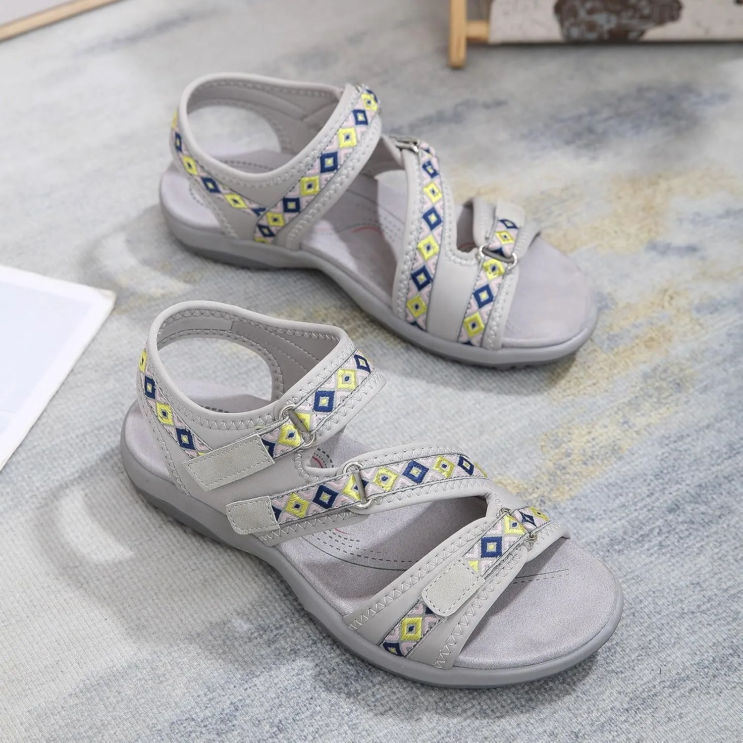 Hiking Sandals Women Waterproof Womens Sandals Comfortable Quick-Drying Casual Sport Sandal Walking Hiking Water Sandals with Arch Support