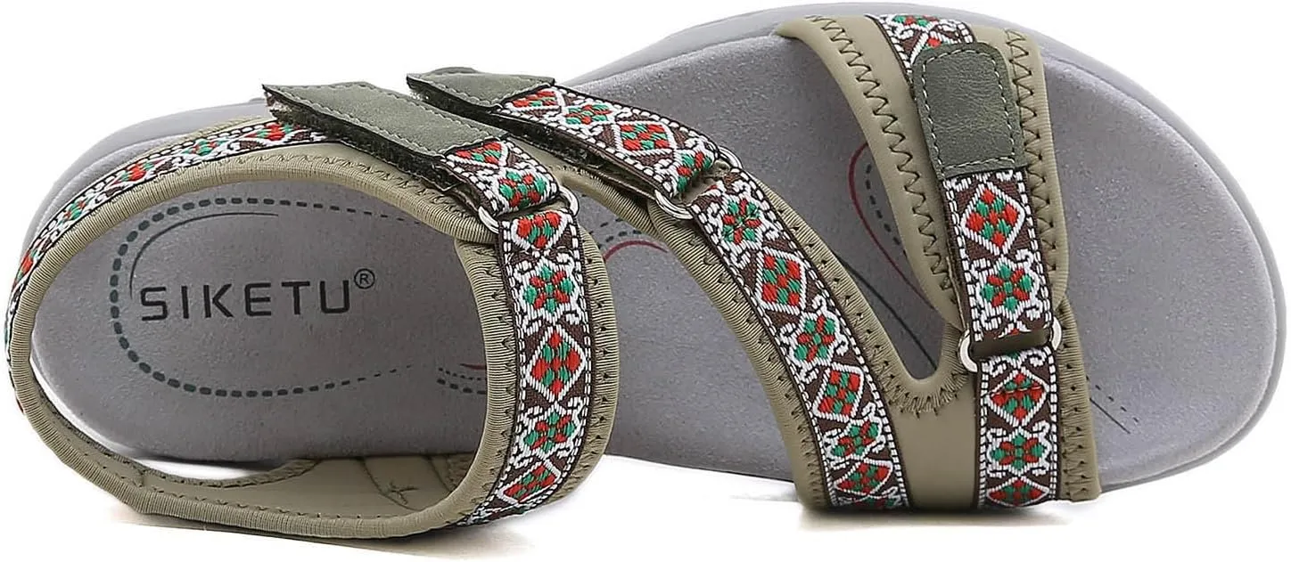 Hiking Sandals Women Waterproof Womens Sandals Comfortable Quick-Drying Casual Sport Sandal Walking Hiking Water Sandals with Arch Support