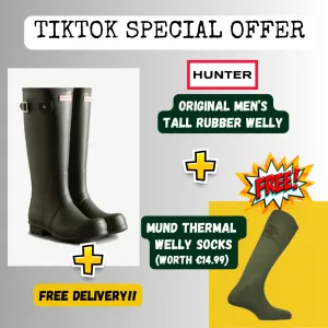 Hunter Original Tall Rubber Welly - Men's *FREE Socks*