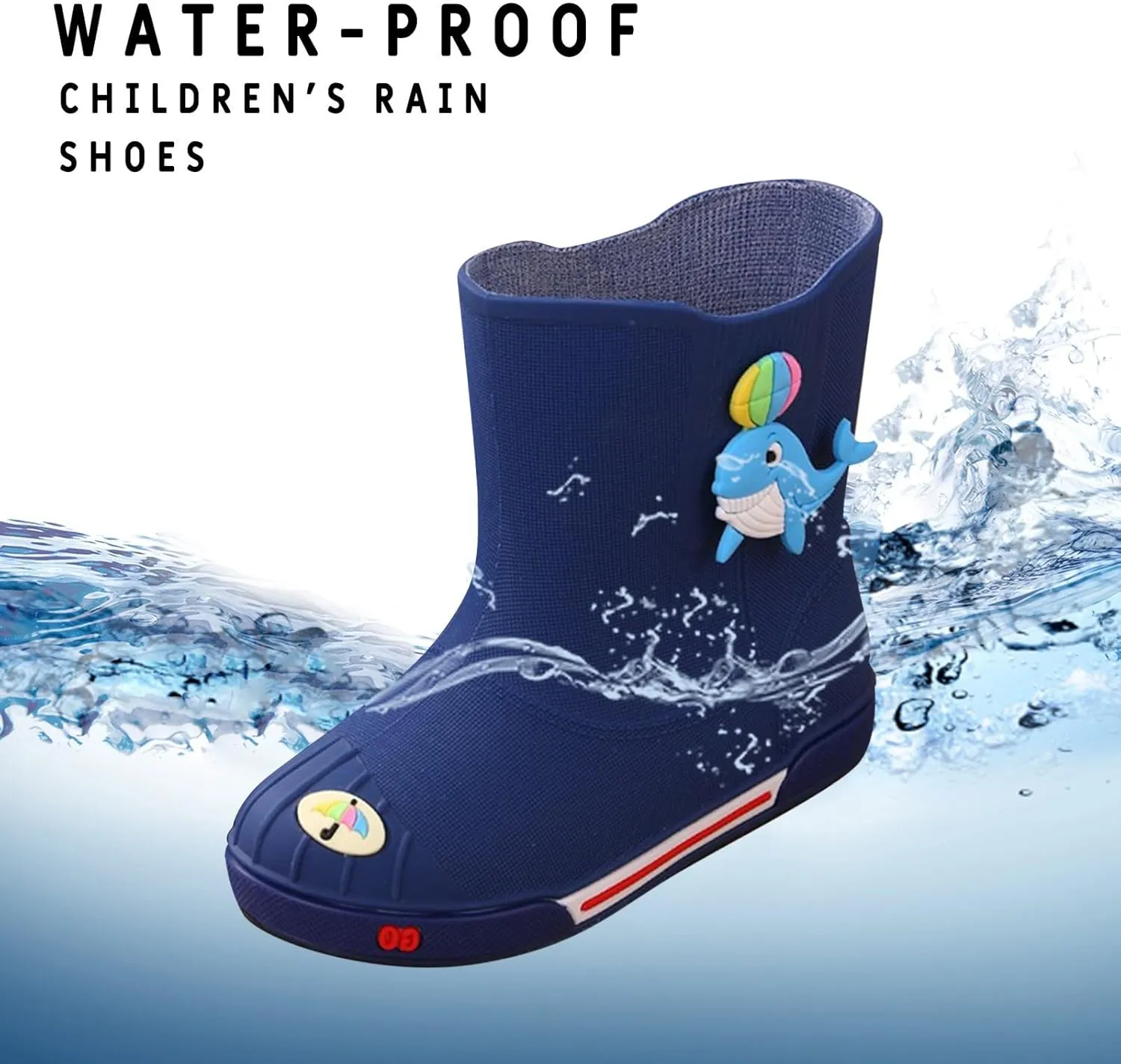 IWIHMIV Rain Boots for Boys Toddler Rain Boots Baby Rain Boots Short Rain Boots for Toddler Lightweight And Waterproof Rain Boots