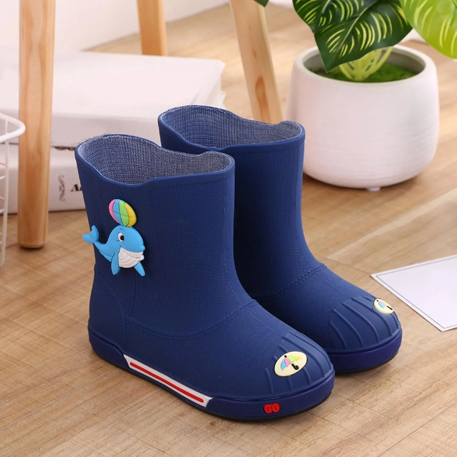 IWIHMIV Rain Boots for Boys Toddler Rain Boots Baby Rain Boots Short Rain Boots for Toddler Lightweight And Waterproof Rain Boots