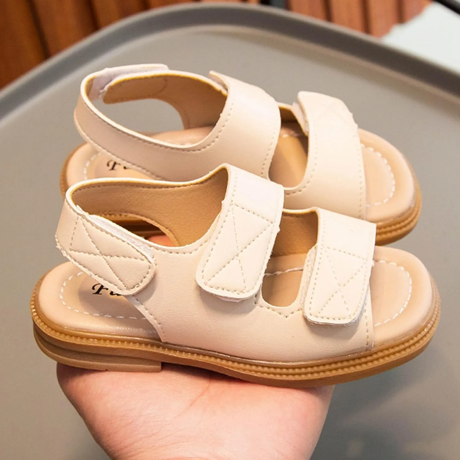 Kids' Sandals Summer Girls' Big Kids' Beach Shoes Girls' Soft Soled Casual Shoes for White Sandals for Toddler