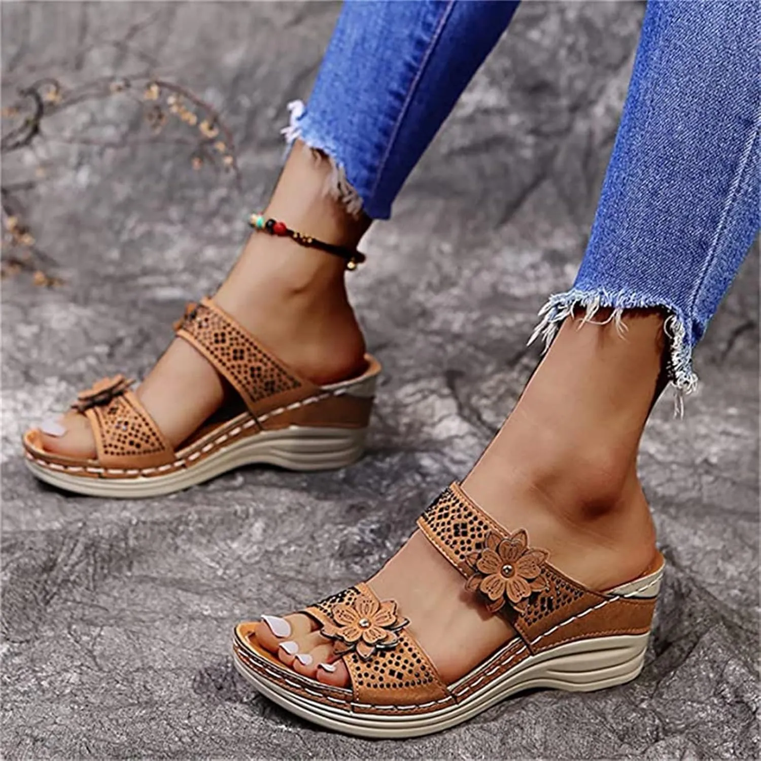 Ladmiple Womens Sandals For Plantar Fasciitis Support Orthopedic Flip Flops Soft Summer Dressy Comfortable Orthotic Slides