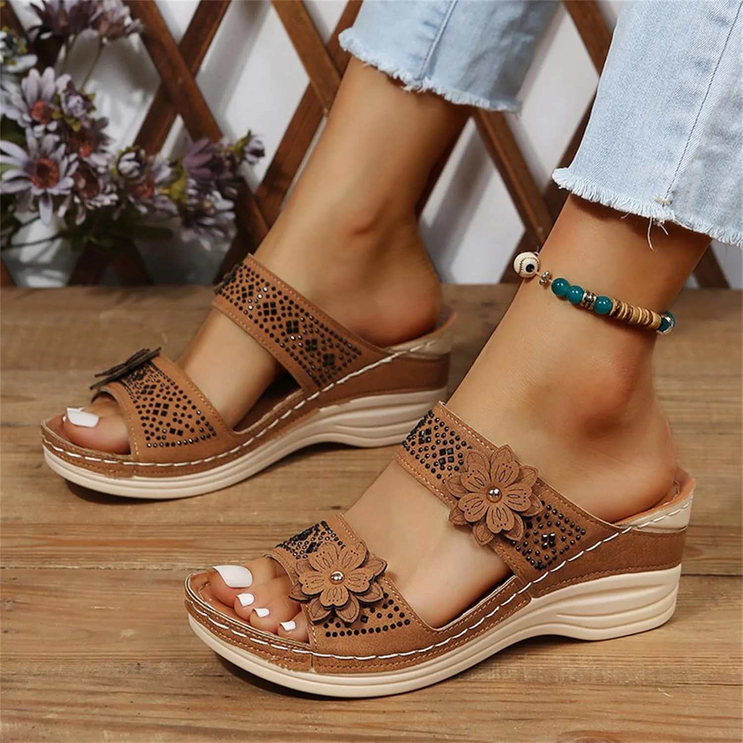 Ladmiple Womens Sandals For Plantar Fasciitis Support Orthopedic Flip Flops Soft Summer Dressy Comfortable Orthotic Slides