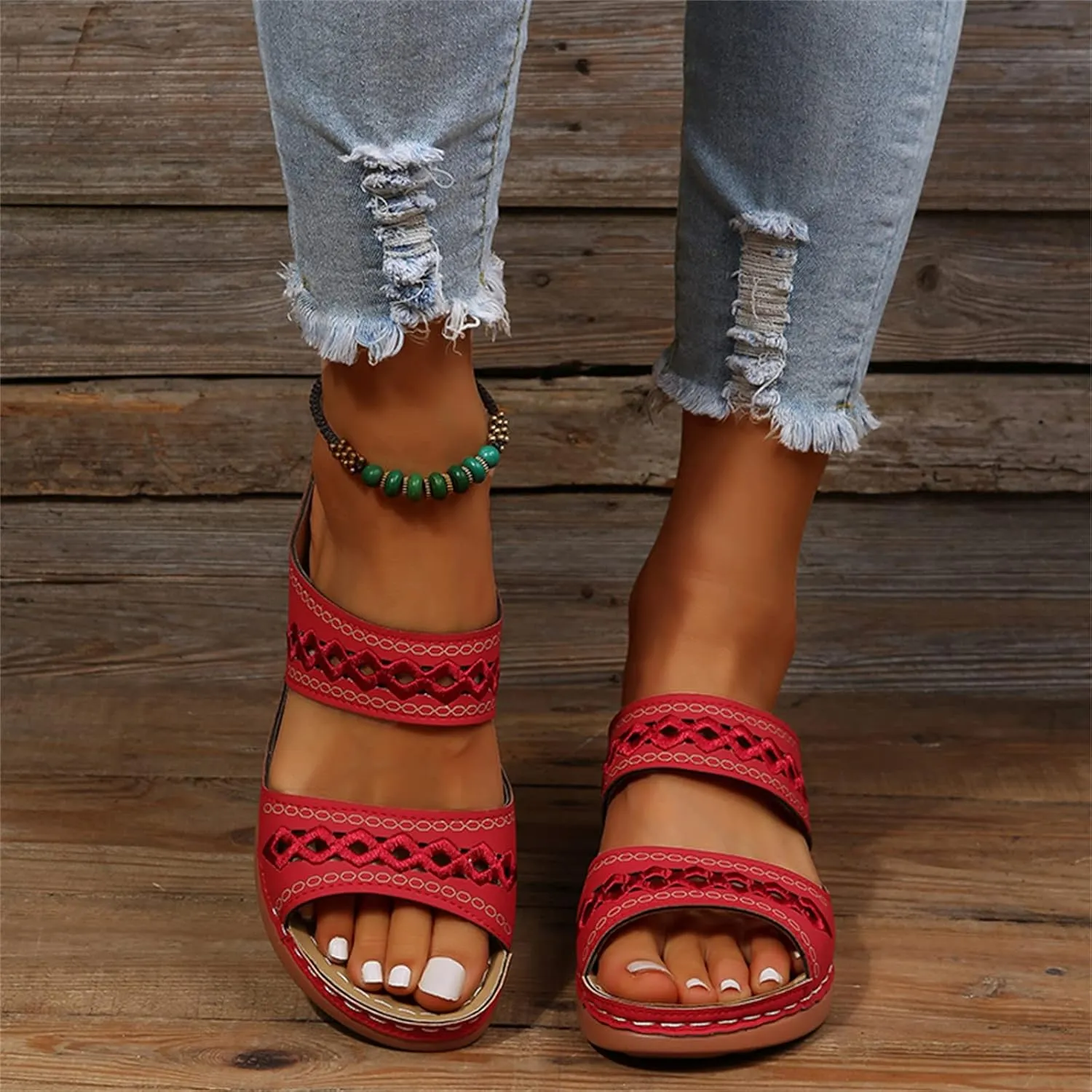 Ladmiple Womens Sandals With Arch Support Dressy Orthopedic Flip Flops Soft Comfortable Orthotic Slides Summer Beach Shoes