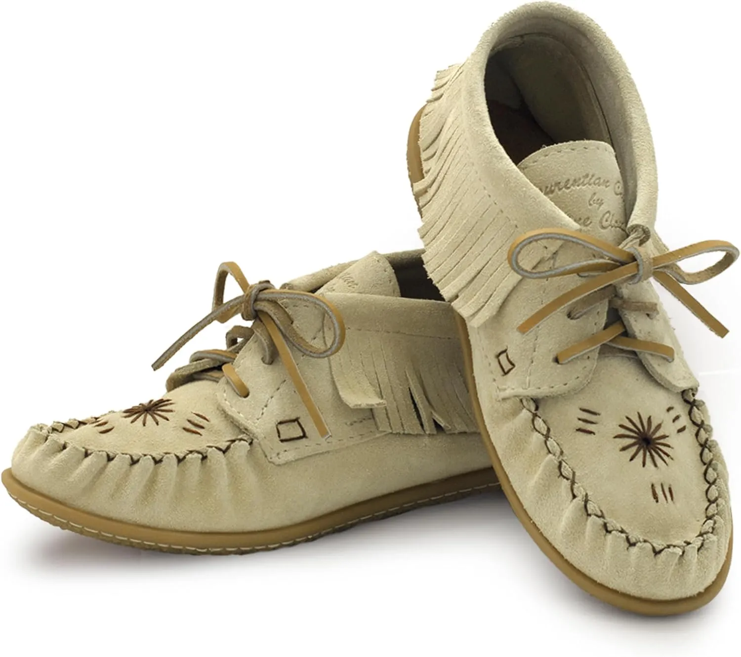 Laurentian Chief Moccasins Women Ankle Boot ?C Stylish Ankle Boots with Inca Embroidery, Comfortable Insole, Durable Rubber Sole, Made in Canada