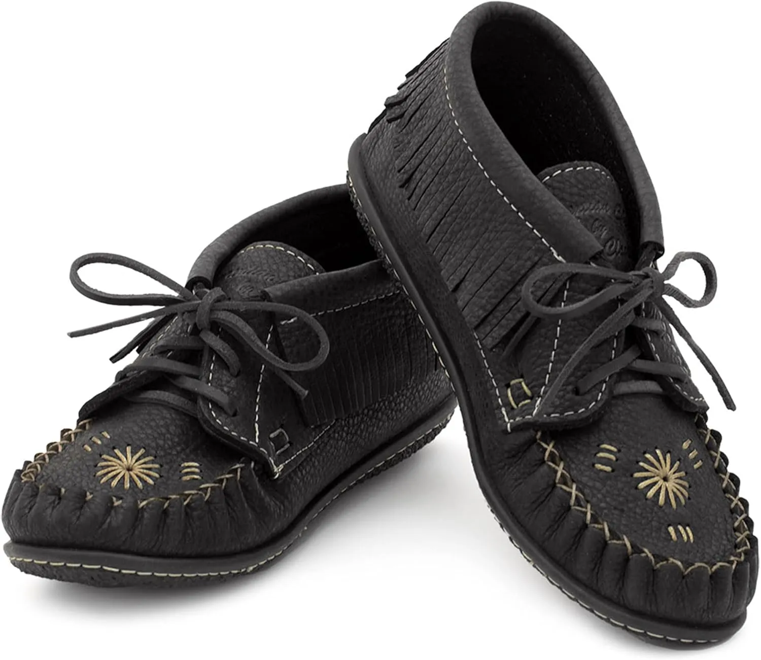 Laurentian Chief Moccasins Women Ankle Boot ?C Stylish Ankle Boots with Inca Embroidery, Comfortable Insole, Durable Rubber Sole, Made in Canada