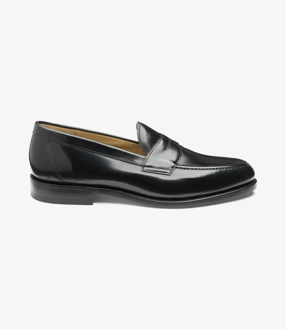 LOAKE Imperial Loafer (G Wide) - Black Polished Calf