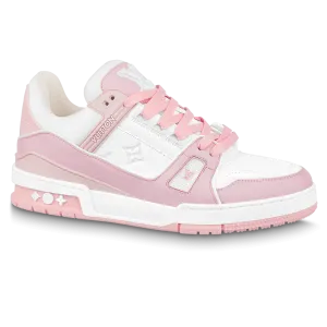 Louis Vuitton Trainer Low White Rose