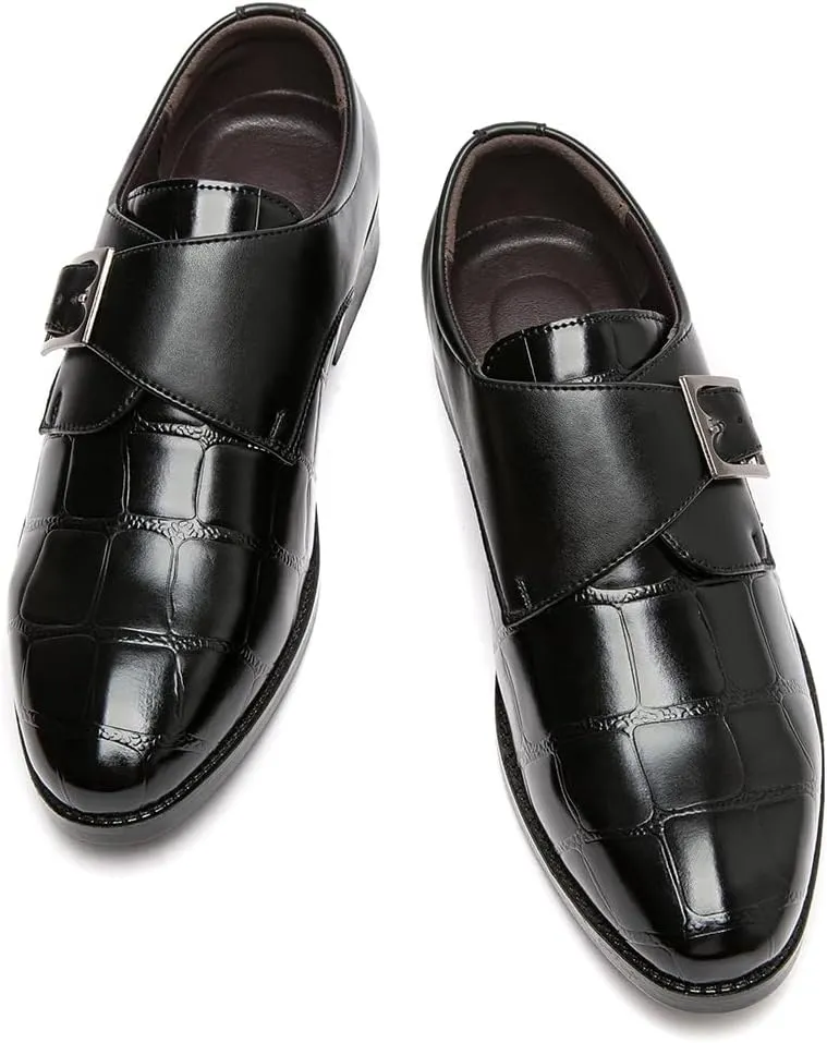 Men's Dress Loafer Shoes Monk Strap Slip On Loafers Men's Business Casual Shoes