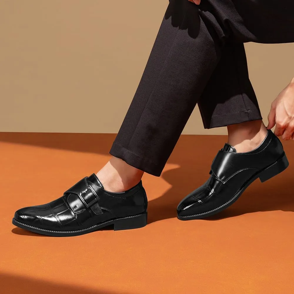 Men's Dress Loafer Shoes Monk Strap Slip On Loafers Men's Business Casual Shoes