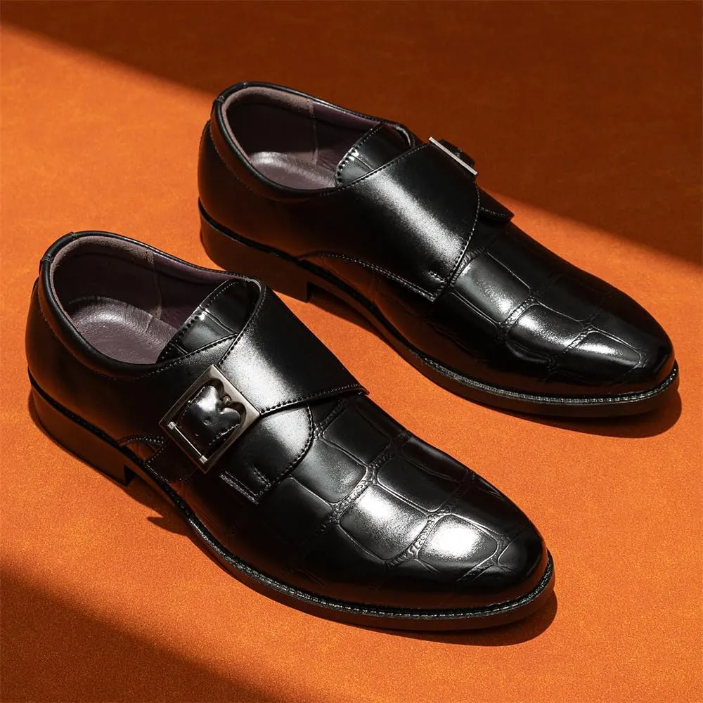 Men's Dress Loafer Shoes Monk Strap Slip On Loafers Men's Business Casual Shoes