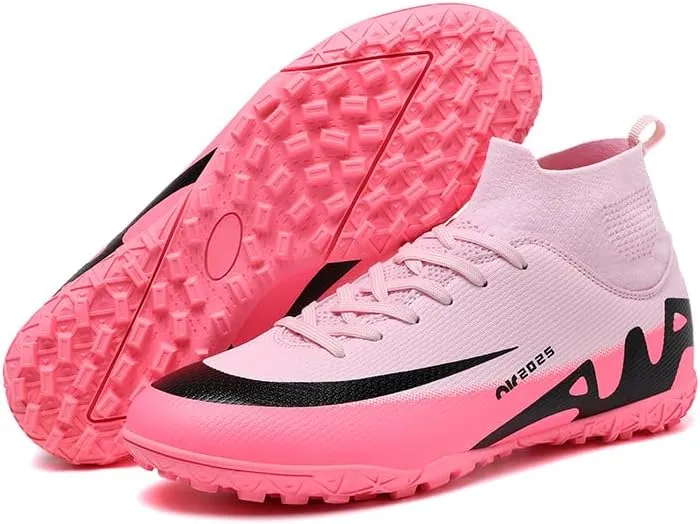Men's High Top Soccer Shoes, alongside Men's and Women's High-Top Students Game and Sports Training Soccer Cleats Shoes