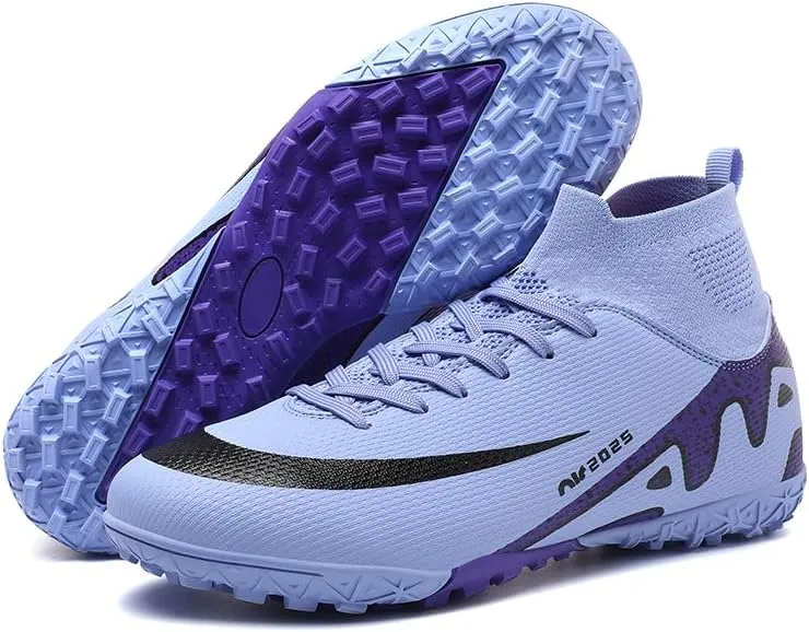 Men's High Top Soccer Shoes, alongside Men's and Women's High-Top Students Game and Sports Training Soccer Cleats Shoes